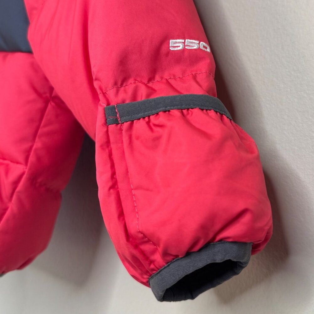 THE NORTH FACE Moondoggy Puffer Jacket Girls 12-18M Pink Gray Puffer EUC Baby - Picture 5 of 11